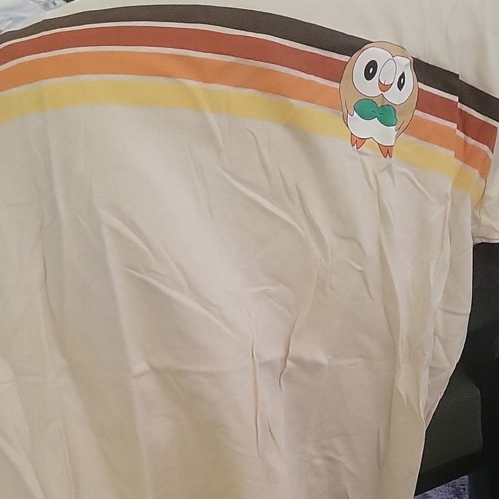 Pokemon Cream Tee with Subtle Tan Accent